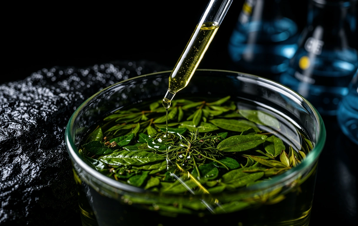 Botanical extraction process in a laboratory setting